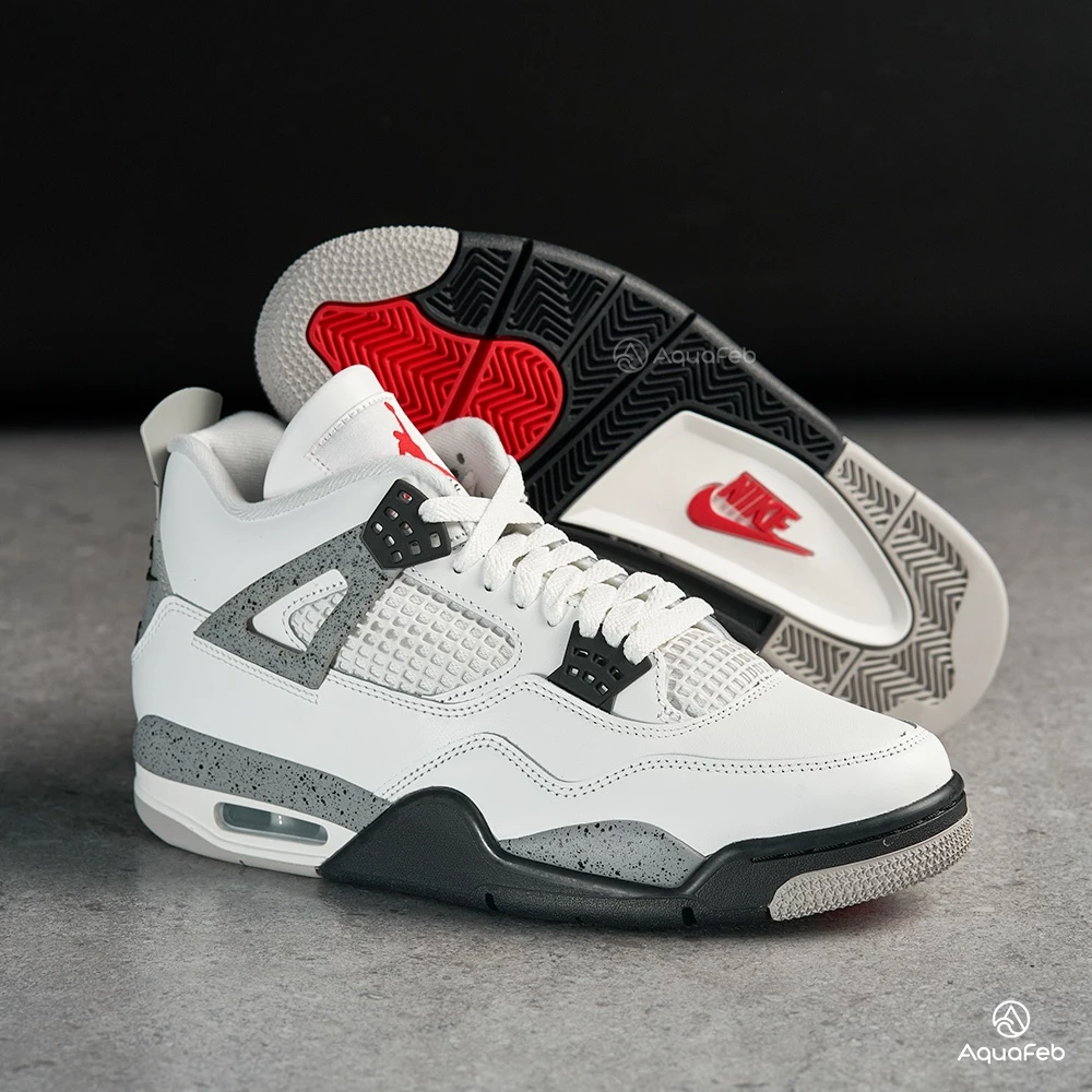 Nike Air Jordan 4 Retro 男 白水泥 復刻 AJ4 運動  籃球鞋 FV5029-100-細節圖6