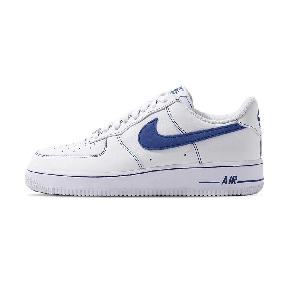 Nike Air Force 1＇07 LV8 男 藍白 皮革  休閒鞋 HQ2037-100-細節圖5