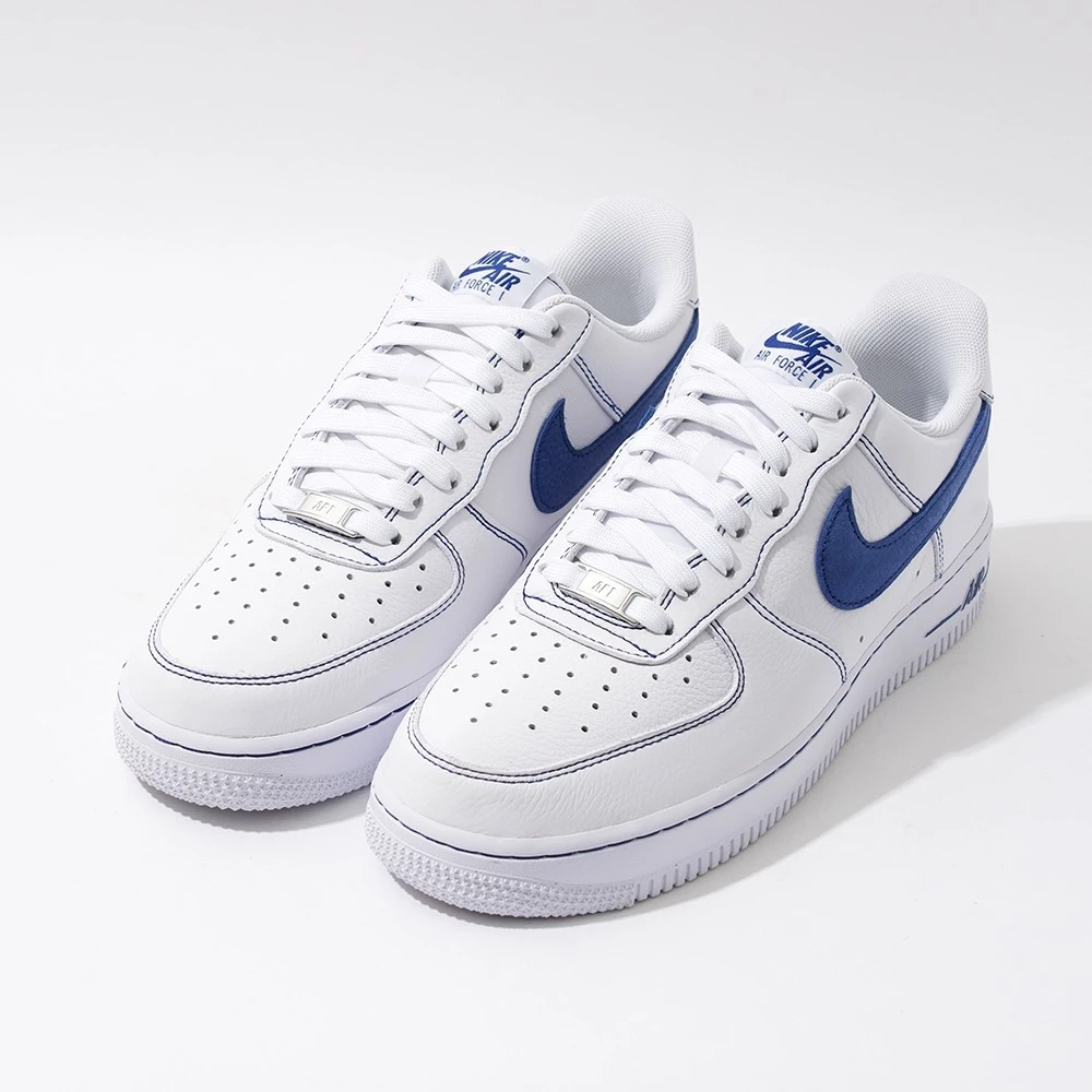 Nike Air Force 1＇07 LV8 男 藍白 皮革  休閒鞋 HQ2037-100-細節圖7