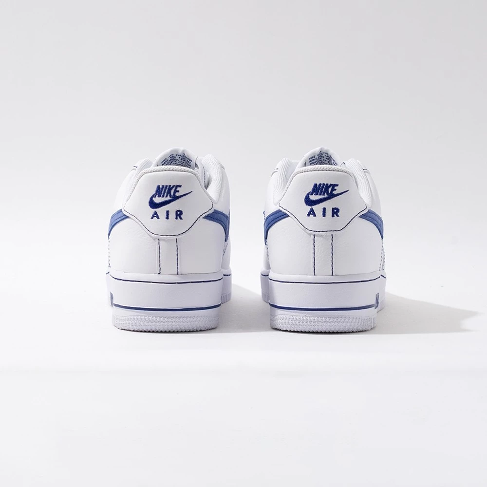 Nike Air Force 1＇07 LV8 男 藍白 皮革  休閒鞋 HQ2037-100-細節圖8