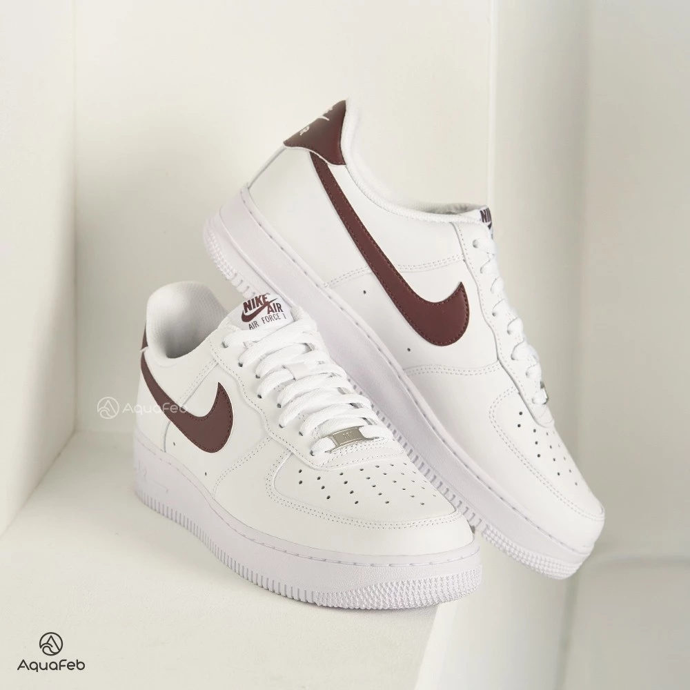 Nike Air Force 1＇07 男 白紫紅 復古 休閒鞋 FJ4146-112-細節圖2