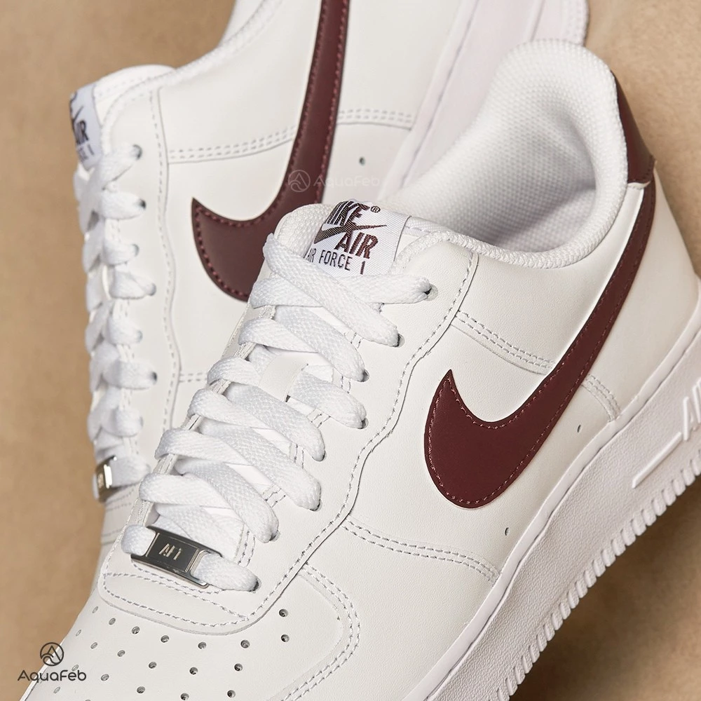 Nike Air Force 1＇07 男 白紫紅 復古 休閒鞋 FJ4146-112-細節圖3