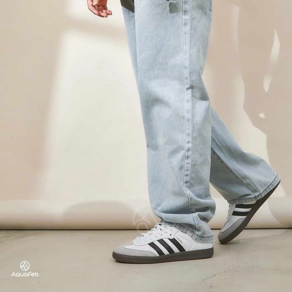 Adidas Originals Samba OG 男女鞋 白色 焦糖黑底 復古 經典 休閒鞋 B75806-細節圖5