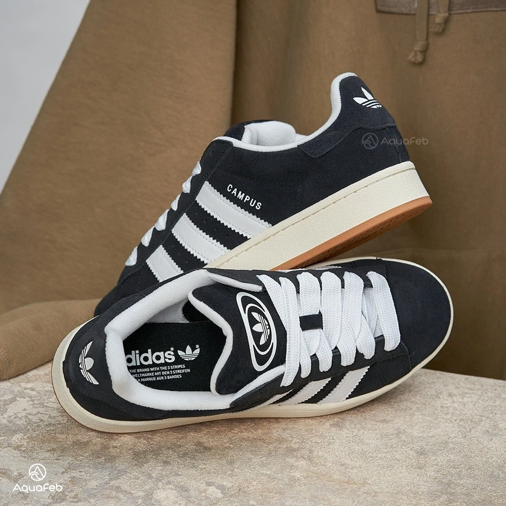 Adidas CAMPUS 00S 男鞋 女鞋 黑白色 運動 經典 休閒鞋 HQ8708-細節圖3