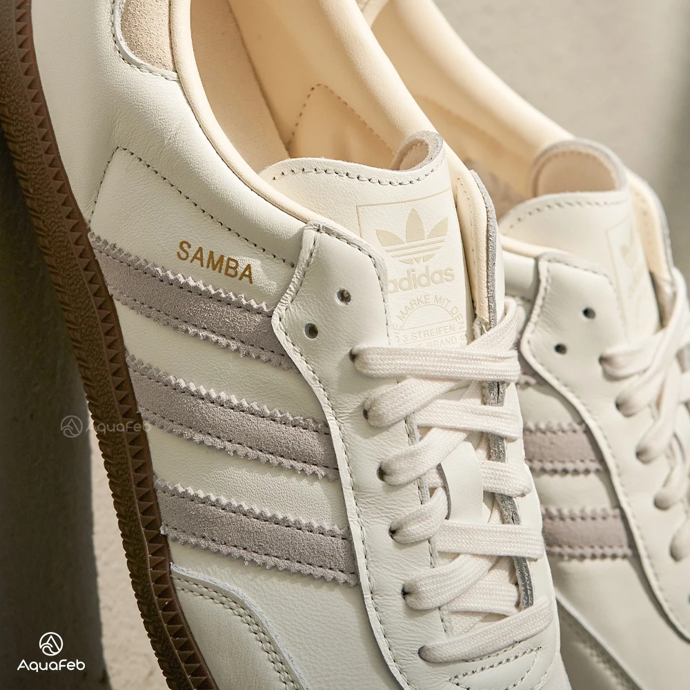 Adidas Samba OG 男鞋 女鞋 灰白色 中性 運動  復古 休閒鞋 IH4880-細節圖4