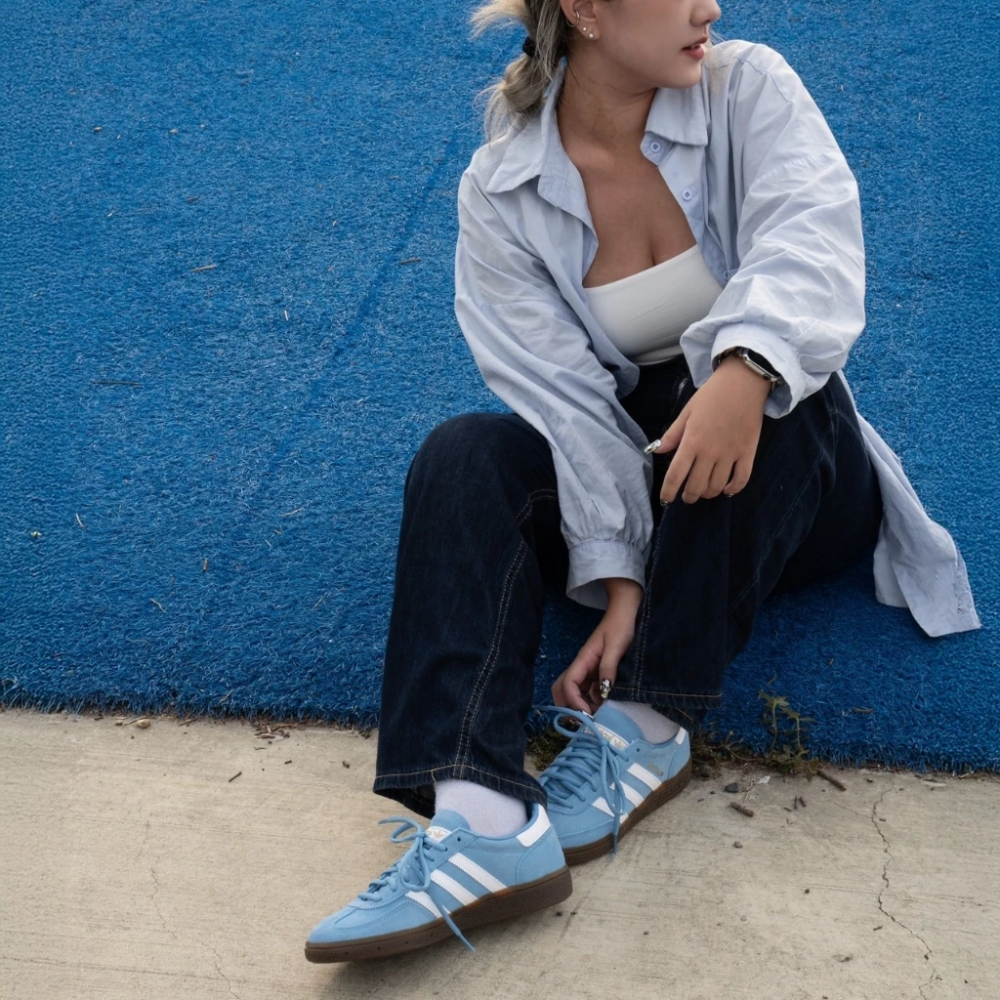 Adidas Handball Spezial 男鞋 女鞋 藍白色 復古 情侶 休閒鞋 BD7632-細節圖3