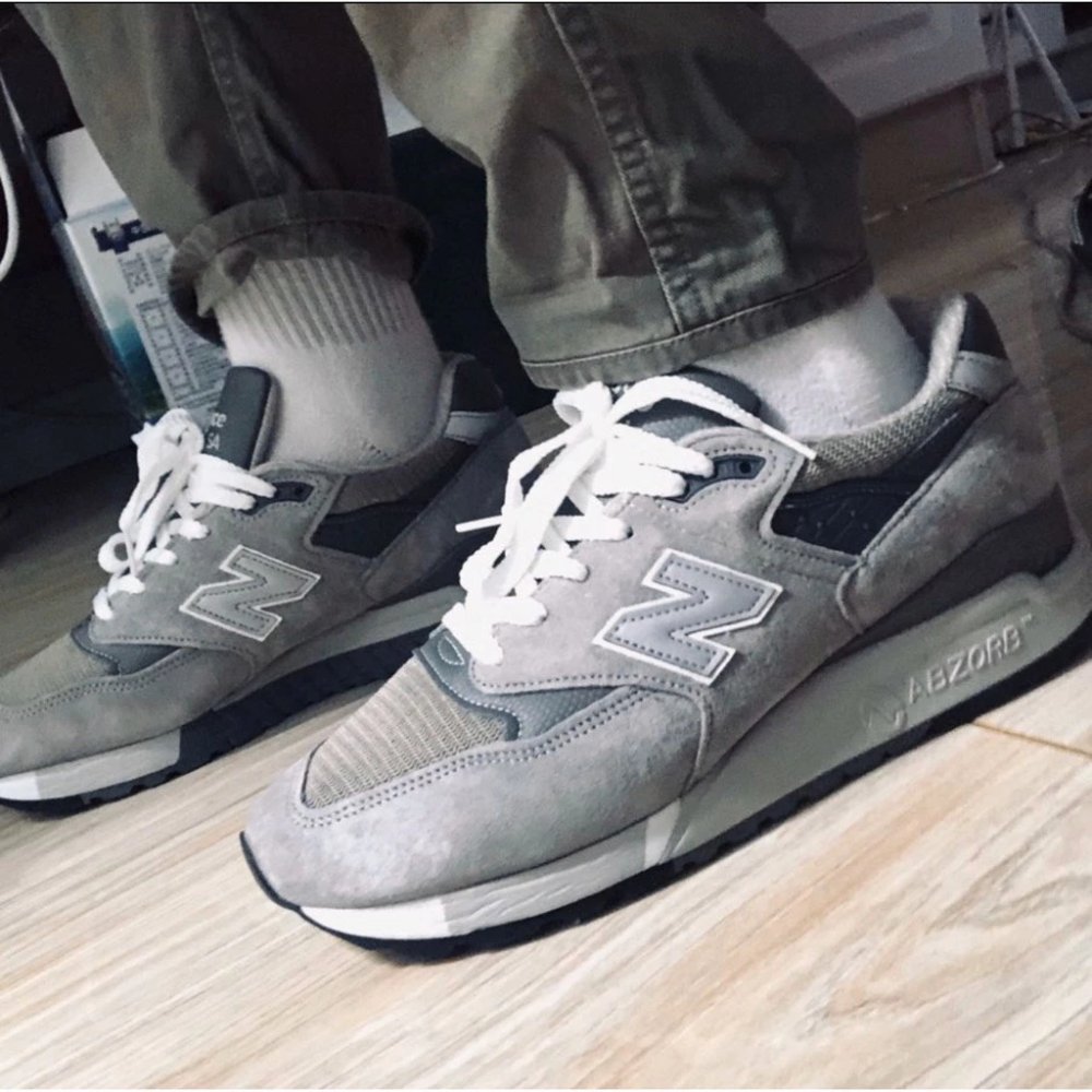 New Balance 998 元祖灰 淺灰 總統慢跑鞋 手製 美製 USA 男女鞋 休閒鞋-細節圖4