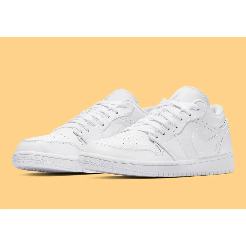 Nike Air Jordan 1 Low AJ1 白色 滑板鞋 553558-111 男女鞋-細節圖5
