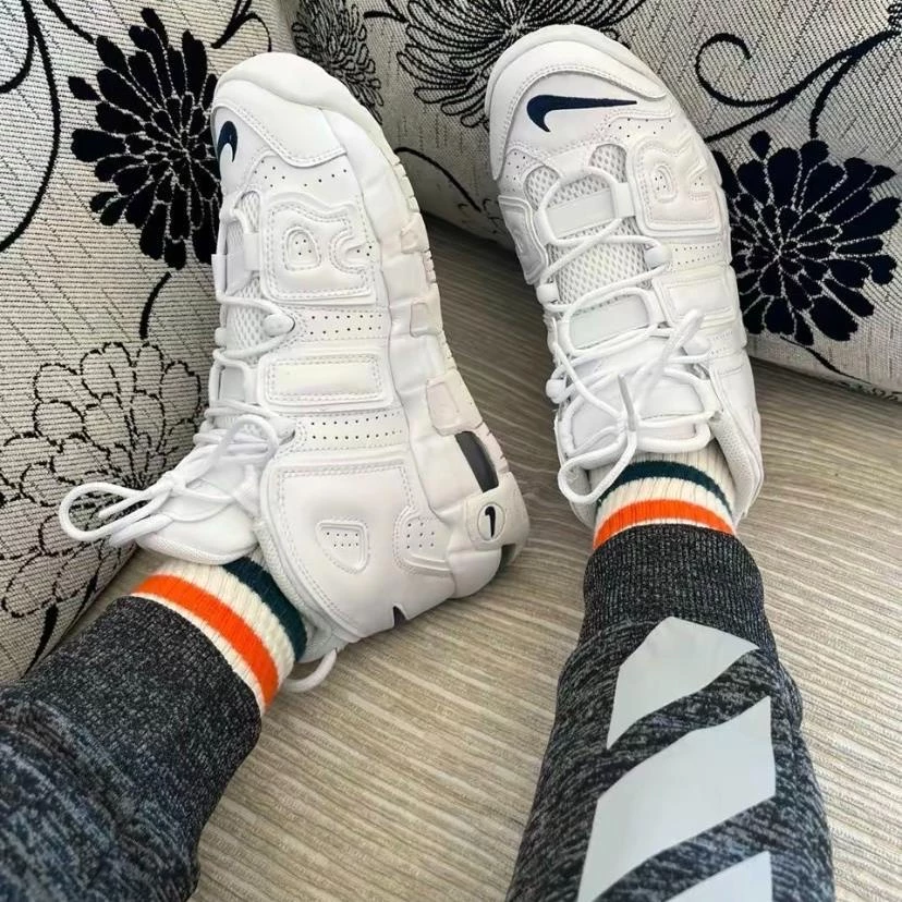 NIKE AIR MORE UPTEMPO 大AIR 白色 全白 籃球鞋 DH9719-100-細節圖5