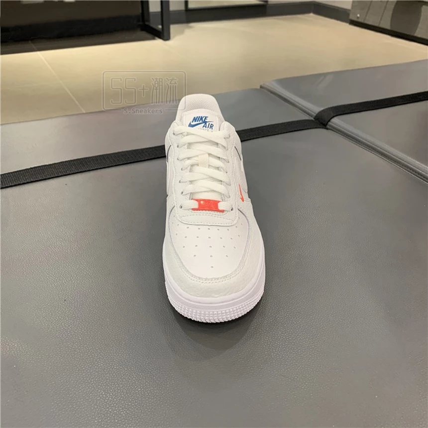 Nike Air Force 1 AF1 休閒鞋 邁阿密海豚隊 南灣 全白 刺繡 紅藍 雙勾 小勾 CT1989-101-細節圖3