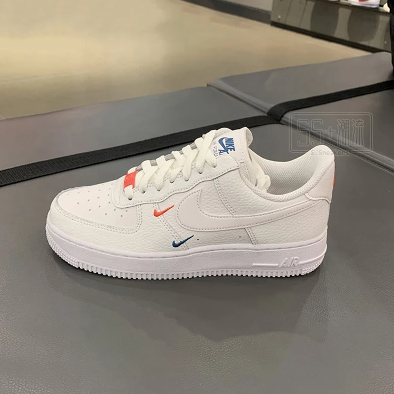 Nike Air Force 1 AF1 休閒鞋 邁阿密海豚隊 南灣 全白 刺繡 紅藍 雙勾 小勾 CT1989-101-規格圖7