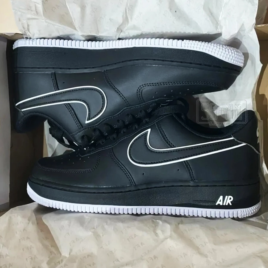 Nike Air Force 1 Low 07 AF1 黑色 黑白 白色 白黑 熊貓 滾邊 休閒鞋 DV0788-002-規格圖7