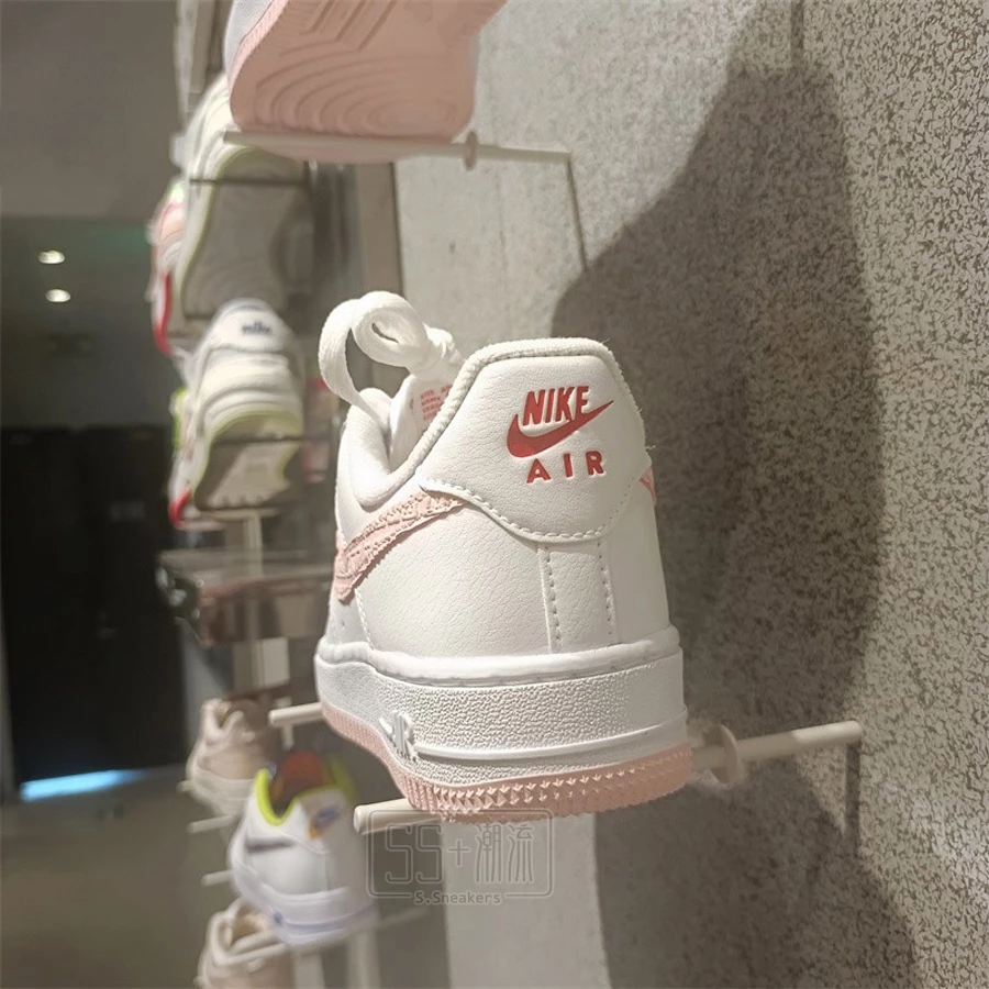 Nike Air Force 1 AF1 Valentines Day 休閒鞋 情人節 白粉 女鞋 DQ9320-100-細節圖6
