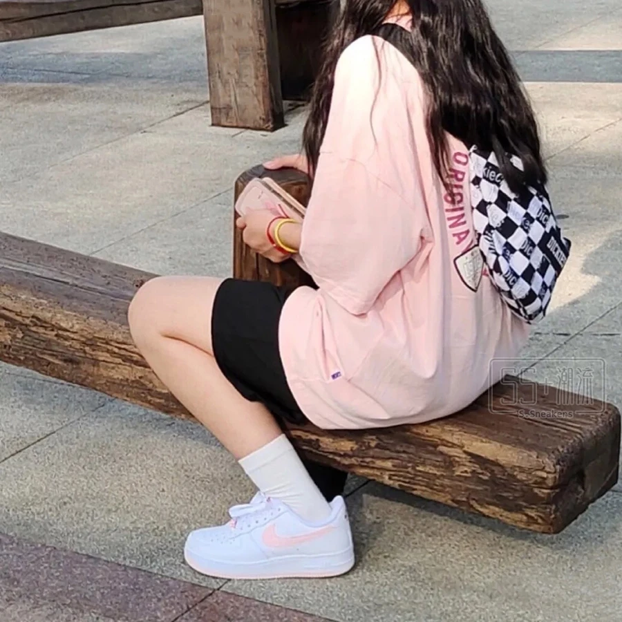 Nike Air Force 1 AF1 Valentines Day 休閒鞋 情人節 白粉 女鞋 DQ9320-100-細節圖9