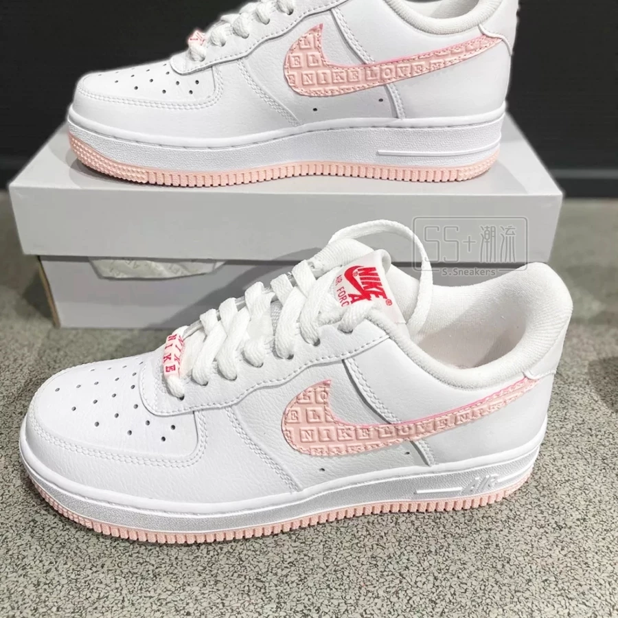 Nike Air Force 1 AF1 Valentines Day 休閒鞋 情人節 白粉 女鞋 DQ9320-100-規格圖9