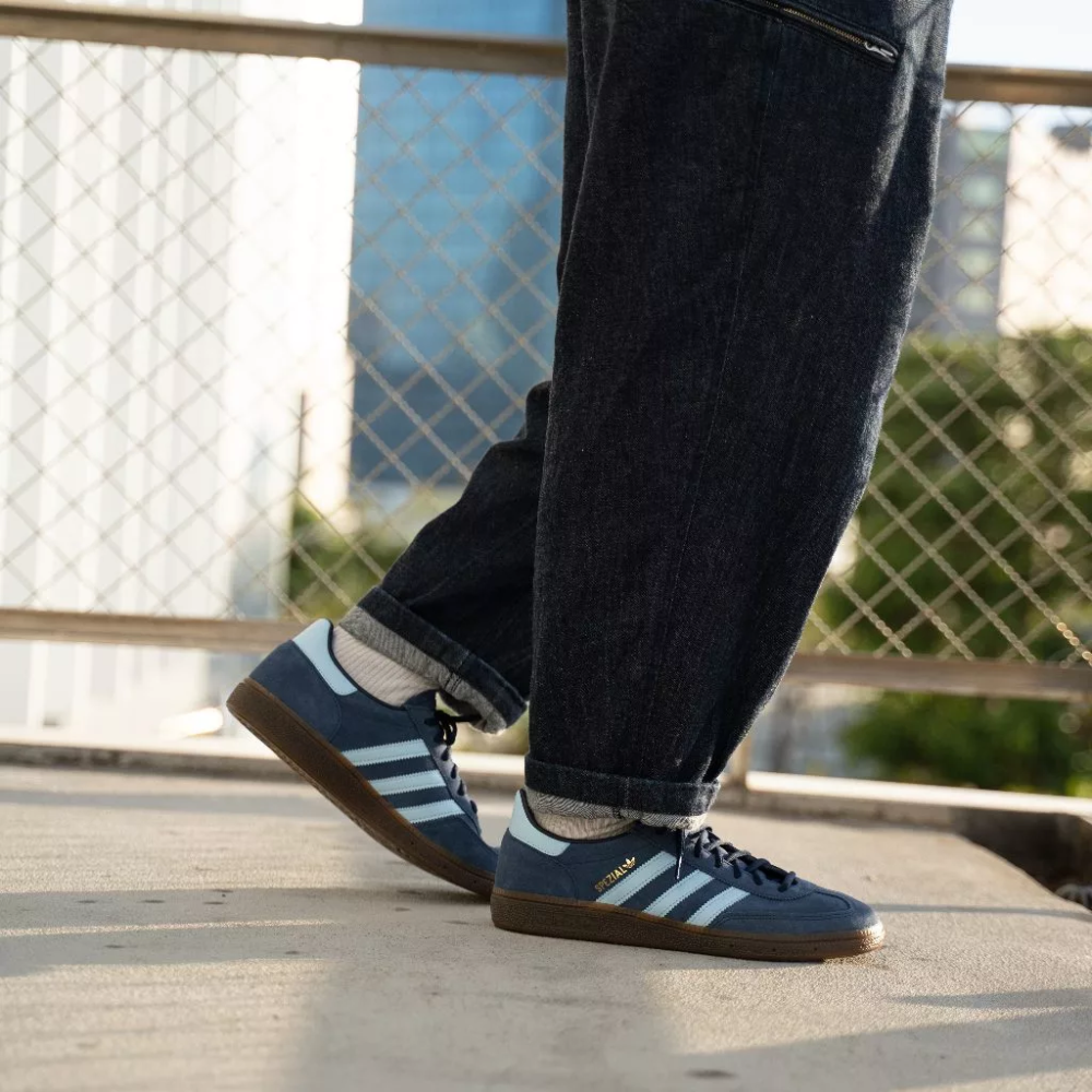 Adidas Handball Spezial BD7633 男女 休閒鞋 經典 復古 麂皮 日常 穿搭 膠底 深藍-細節圖3