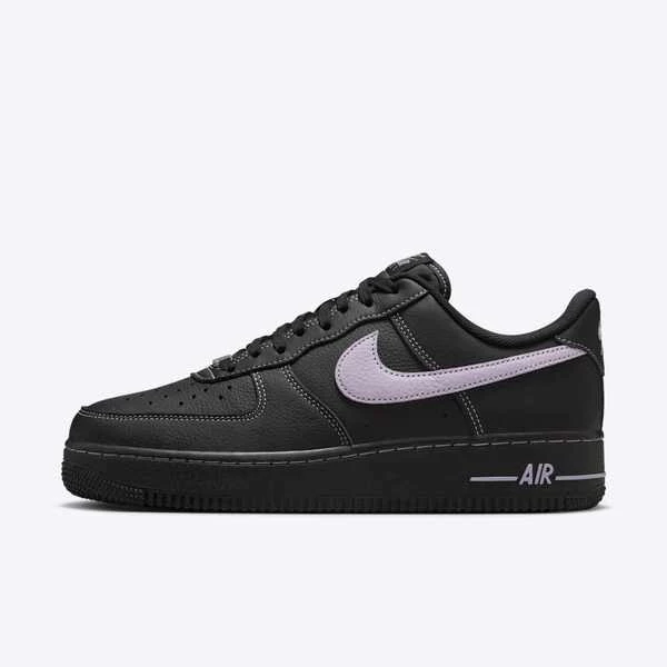Nike Air Force 1 ＇07 Lv8 HQ2037-001 男 運動休閒鞋 經典 AF1 穿搭 黑紫-細節圖4