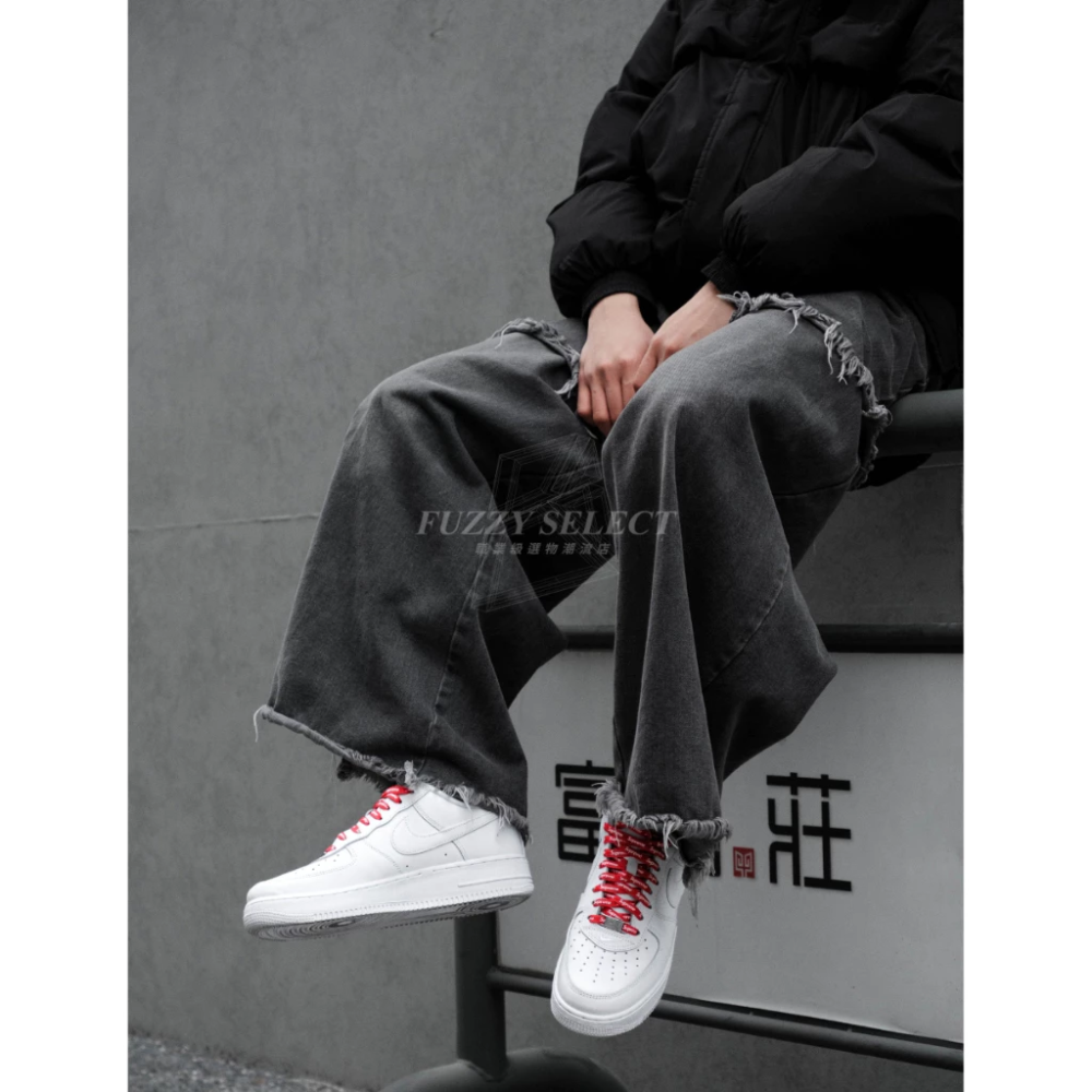 Supreme x Nike Air Force 1 聯名款 滿版 鞋帶 白 CU9225-100-細節圖5