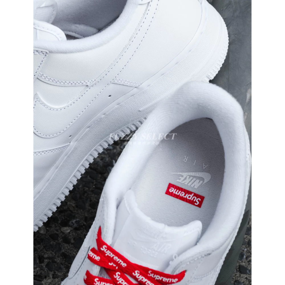 Supreme x Nike Air Force 1 聯名款 滿版 鞋帶 白 CU9225-100-細節圖9