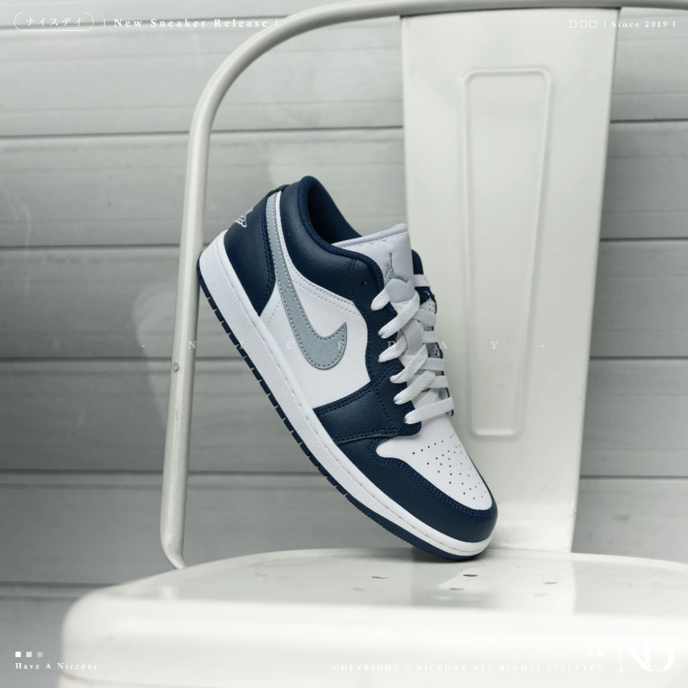 Air Jordan 1 Low Midnight Navy 午夜藍 海軍藍 553558-141-細節圖2