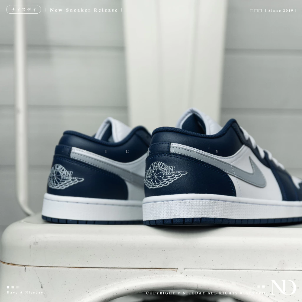 Air Jordan 1 Low Midnight Navy 午夜藍 海軍藍 553558-141-細節圖8