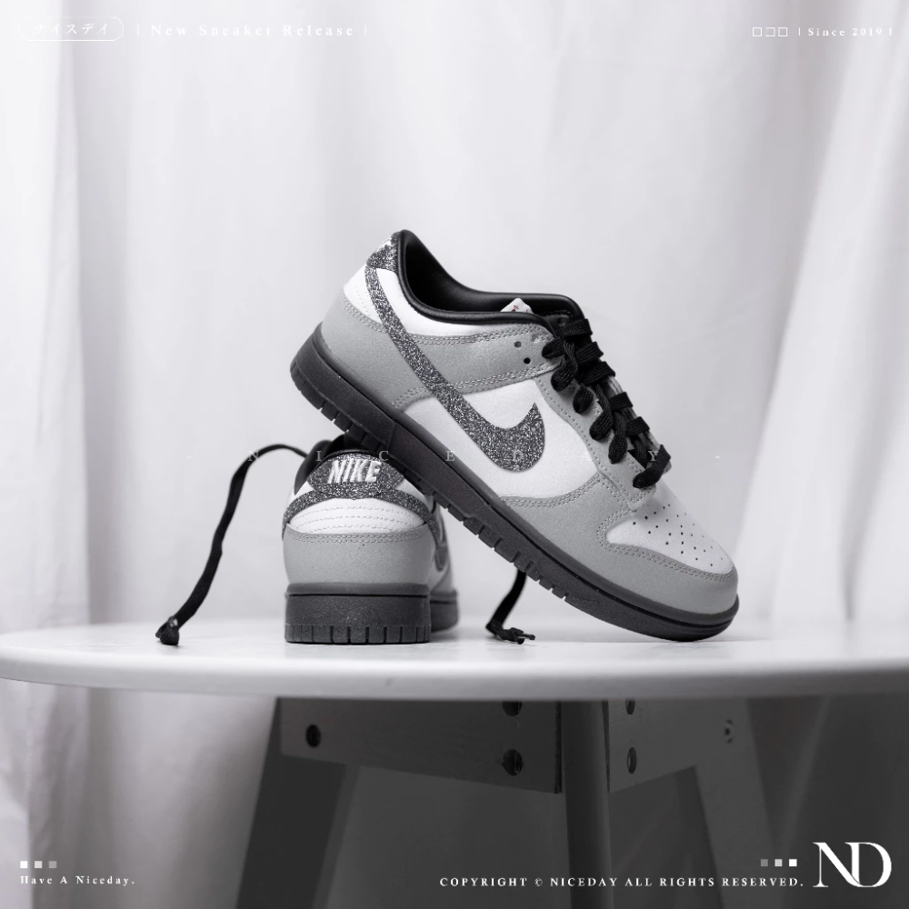 Nike Dunk Low 鑽石星辰 閃勾 亮粉 灰 黑 果凍底 女 HQ3462-191-細節圖2