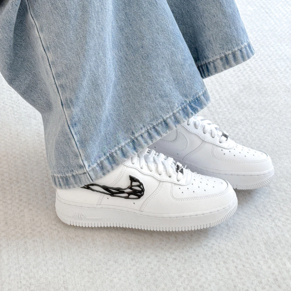 NIKE AIR FORCE 1 AF1 液態金屬 液態黑 溶解金屬 Y2K 黑色 IF1686-101-細節圖3