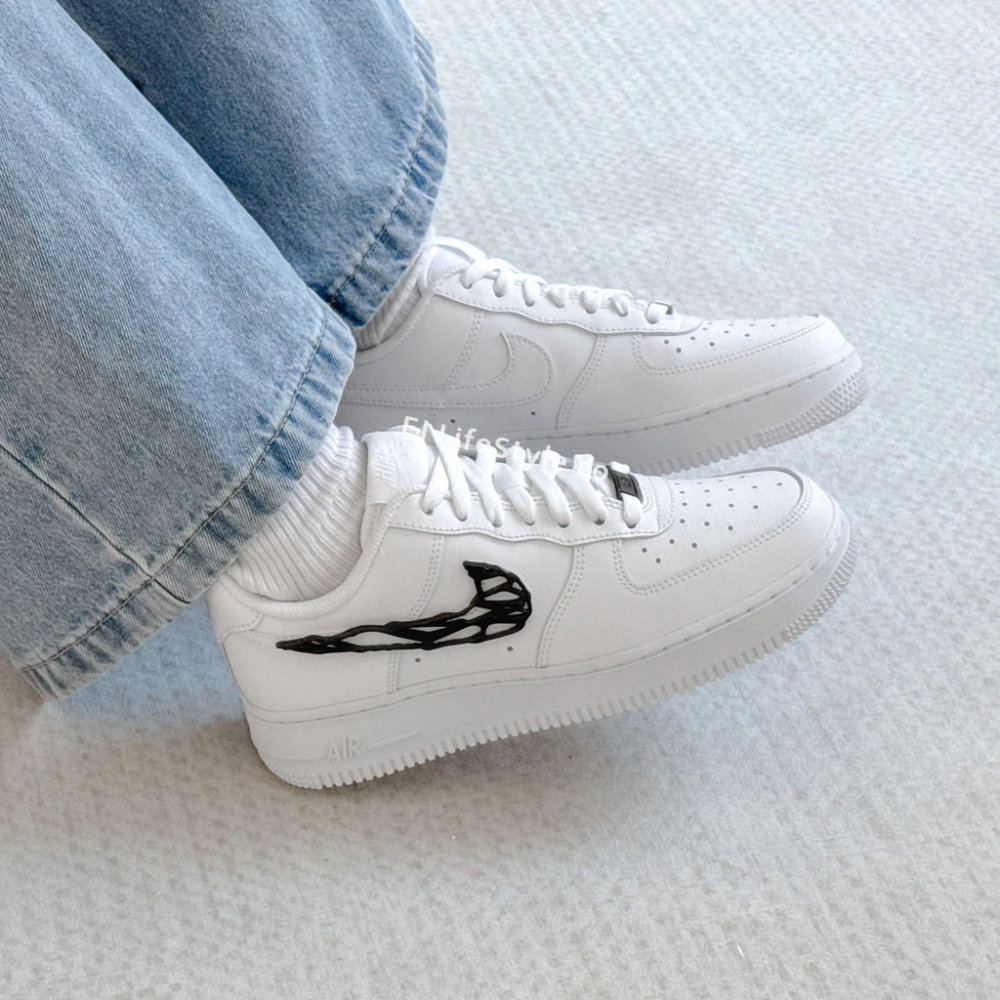 NIKE AIR FORCE 1 AF1 液態金屬 液態黑 溶解金屬 Y2K 黑色 IF1686-101-細節圖5