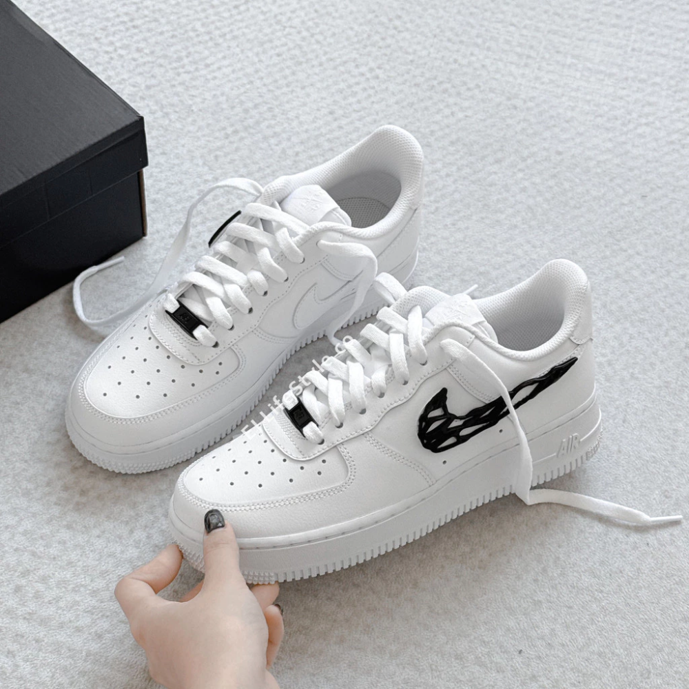 NIKE AIR FORCE 1 AF1 液態金屬 液態黑 溶解金屬 Y2K 黑色 IF1686-101-細節圖7