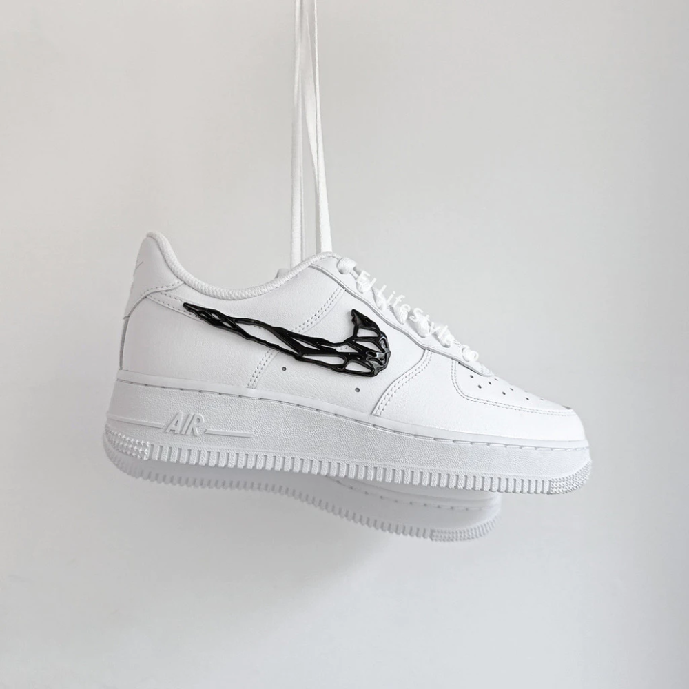 NIKE AIR FORCE 1 AF1 液態金屬 液態黑 溶解金屬 Y2K 黑色 IF1686-101-細節圖8
