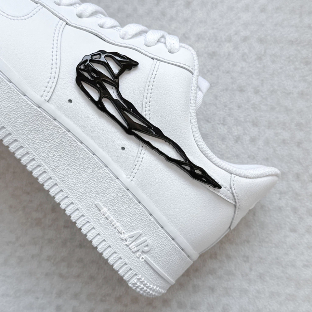 NIKE AIR FORCE 1 AF1 液態金屬 液態黑 溶解金屬 Y2K 黑色 IF1686-101-細節圖9