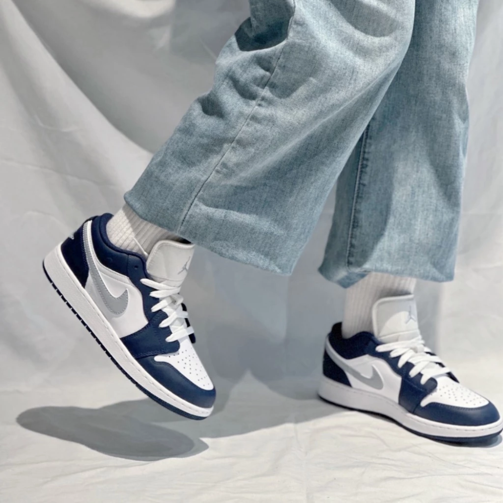 Air Jordan 1 Low Midnight Navy 午夜藍 低筒 海軍藍 灰 553558-141-細節圖3