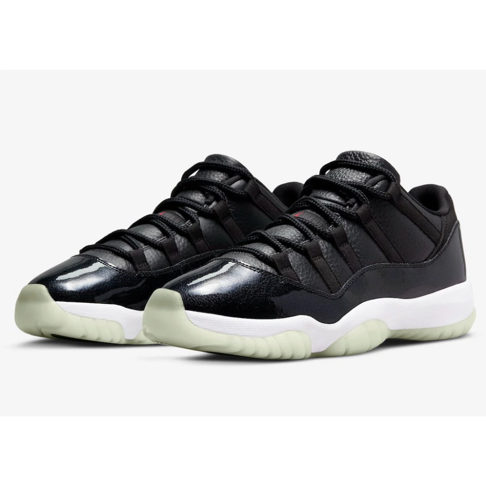 Air Jordan 11 Low AV2187-001 72-10 限量 11代 大魔王 黑白 低筒 籃球鞋-細節圖2