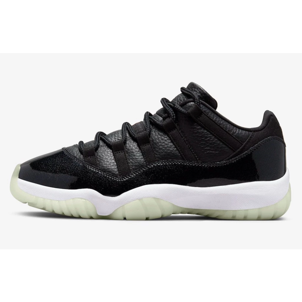 Air Jordan 11 Low AV2187-001 72-10 限量 11代 大魔王 黑白 低筒 籃球鞋-細節圖3