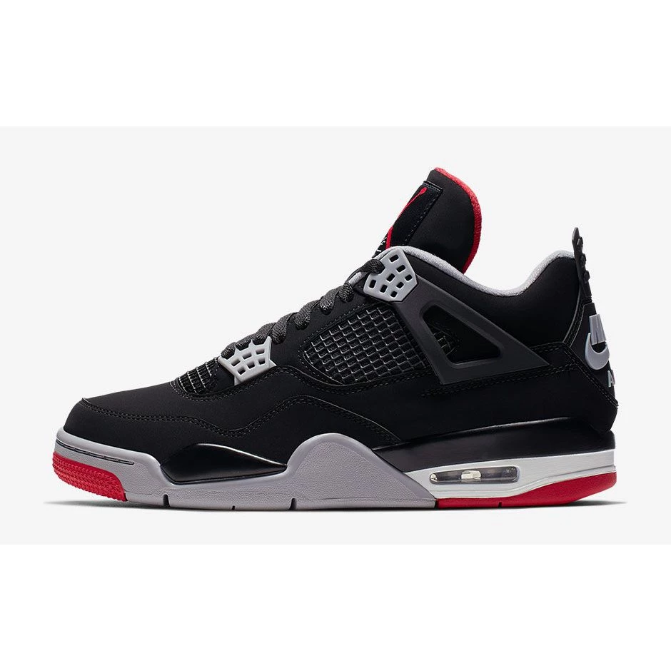 Air Jordan 4 Retro OG Bred 308497-060 男女鞋 老屁股 黑紅-細節圖2