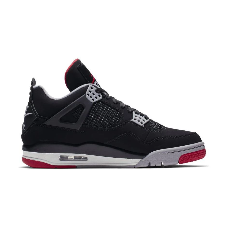 Air Jordan 4 Retro OG Bred 308497-060 男女鞋 老屁股 黑紅-細節圖4