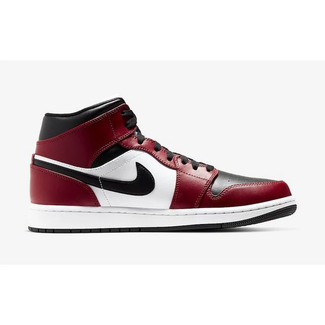 Air Jordan 1 Mid Chicago Black Toe 554724-069 男女 AJ1 芝加哥-細節圖5