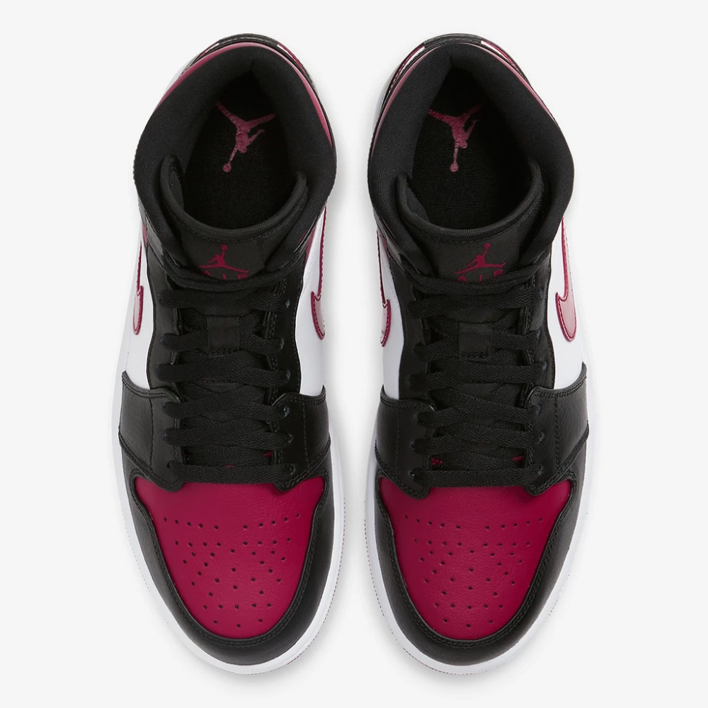 Air Jordan 1 Mid Bred Toe 554724-066 男女鞋 黑腳趾 AJ1-細節圖5