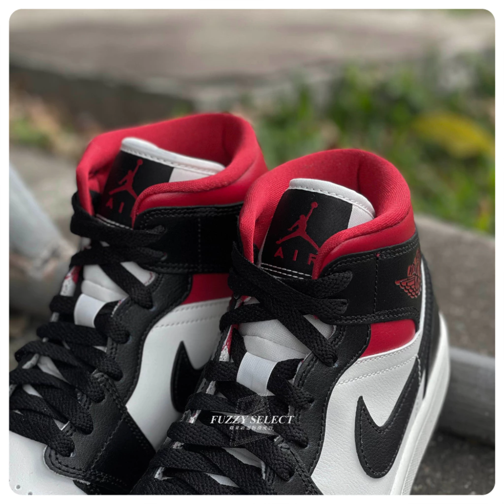 Air Jordan 1 Mid Black Gym Red 黑紅 BQ6472-061-細節圖5