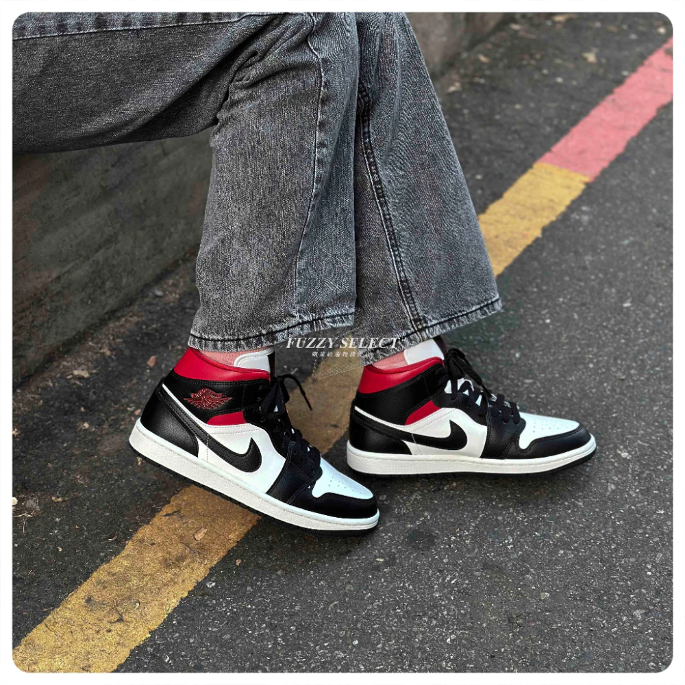 Air Jordan 1 Mid Black Gym Red 黑紅 BQ6472-061-細節圖6