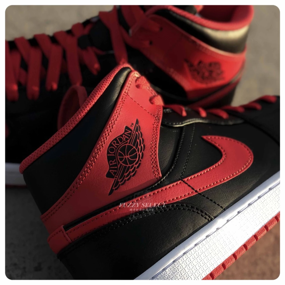 Air Jordan 1 Mid Alternate Bred 黑紅 灌籃高手 DQ8426-060-細節圖6