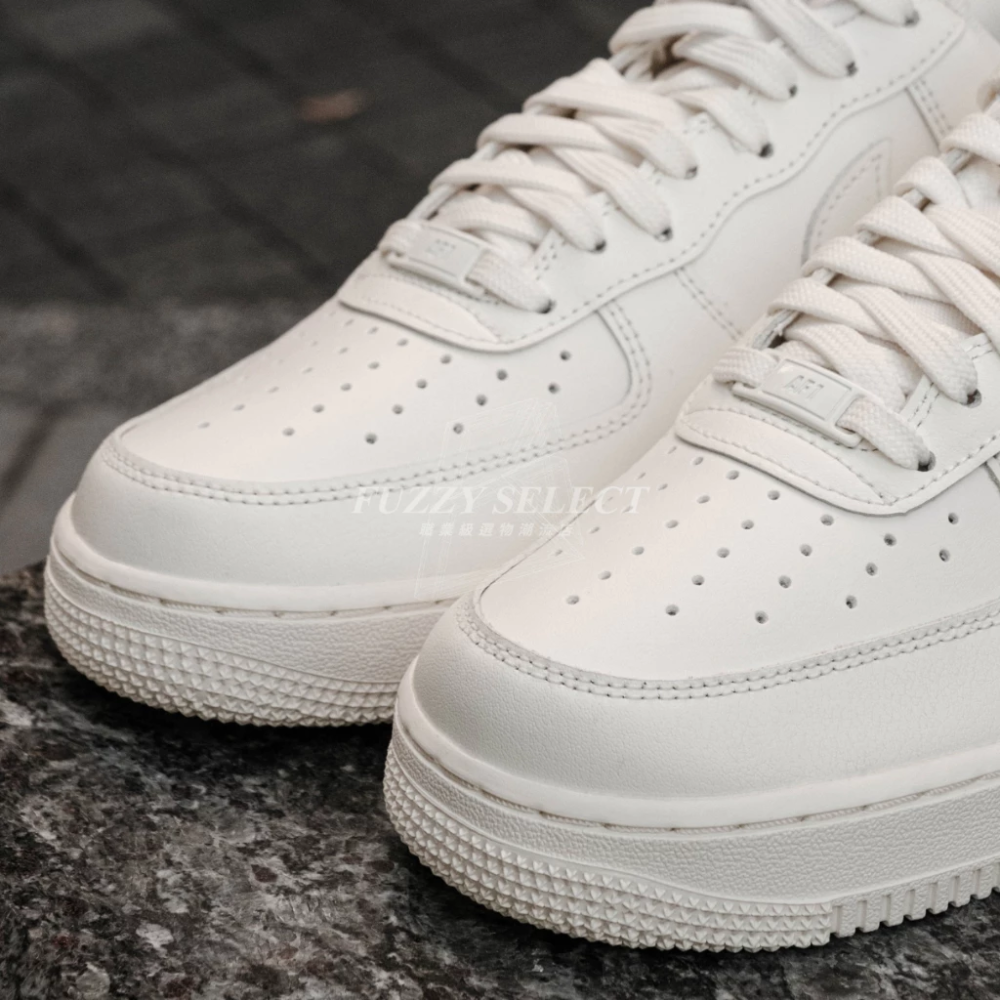 W Nike Air Force 1 黑小勾 刺繡 奶油白 HF1058-133-細節圖9