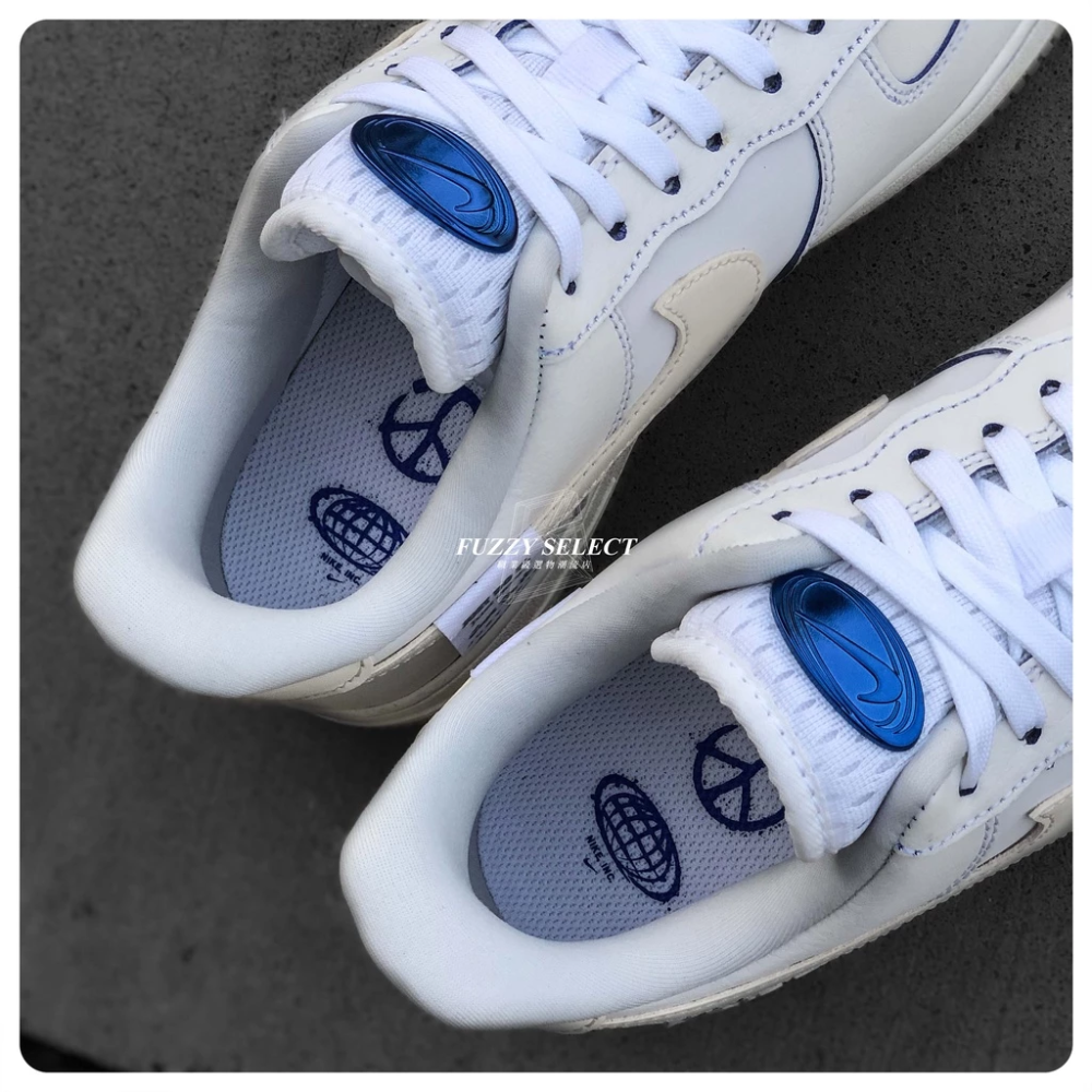 W Nike Air Force 1 Sail Blue 奶油 白藍 小勾 標籤 FB1839-111-細節圖5