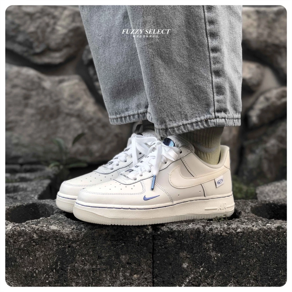 W Nike Air Force 1 Sail Blue 奶油 白藍 小勾 標籤 FB1839-111-細節圖6
