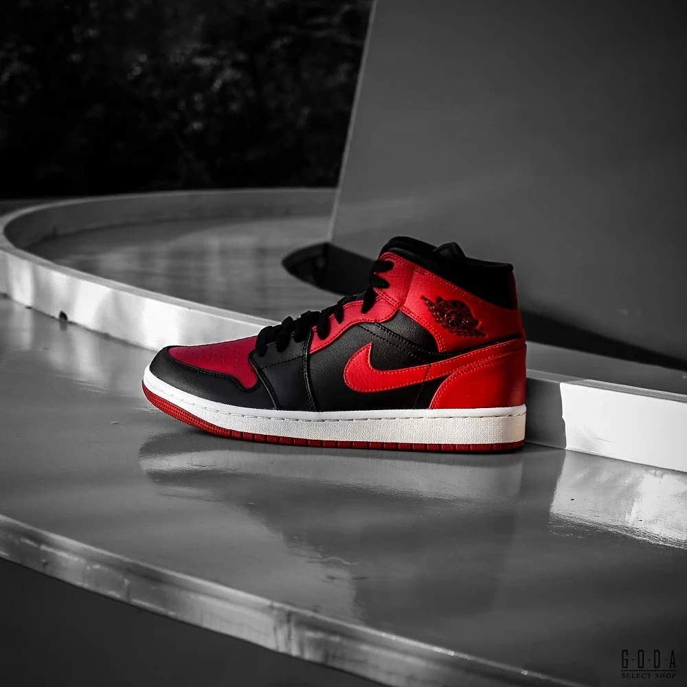 AIR JORDON 1 MID BANNED 黑紅 禁穿 AJ1 554724-074-細節圖2