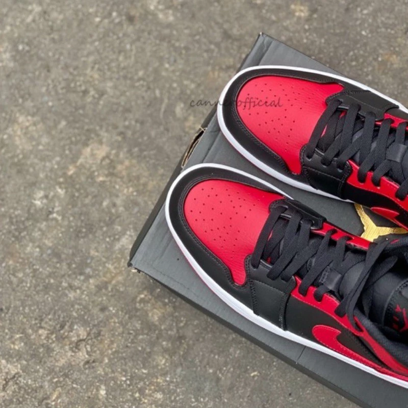 AIR JORDON 1 MID BANNED 黑紅 禁穿 AJ1 554724-074-細節圖7