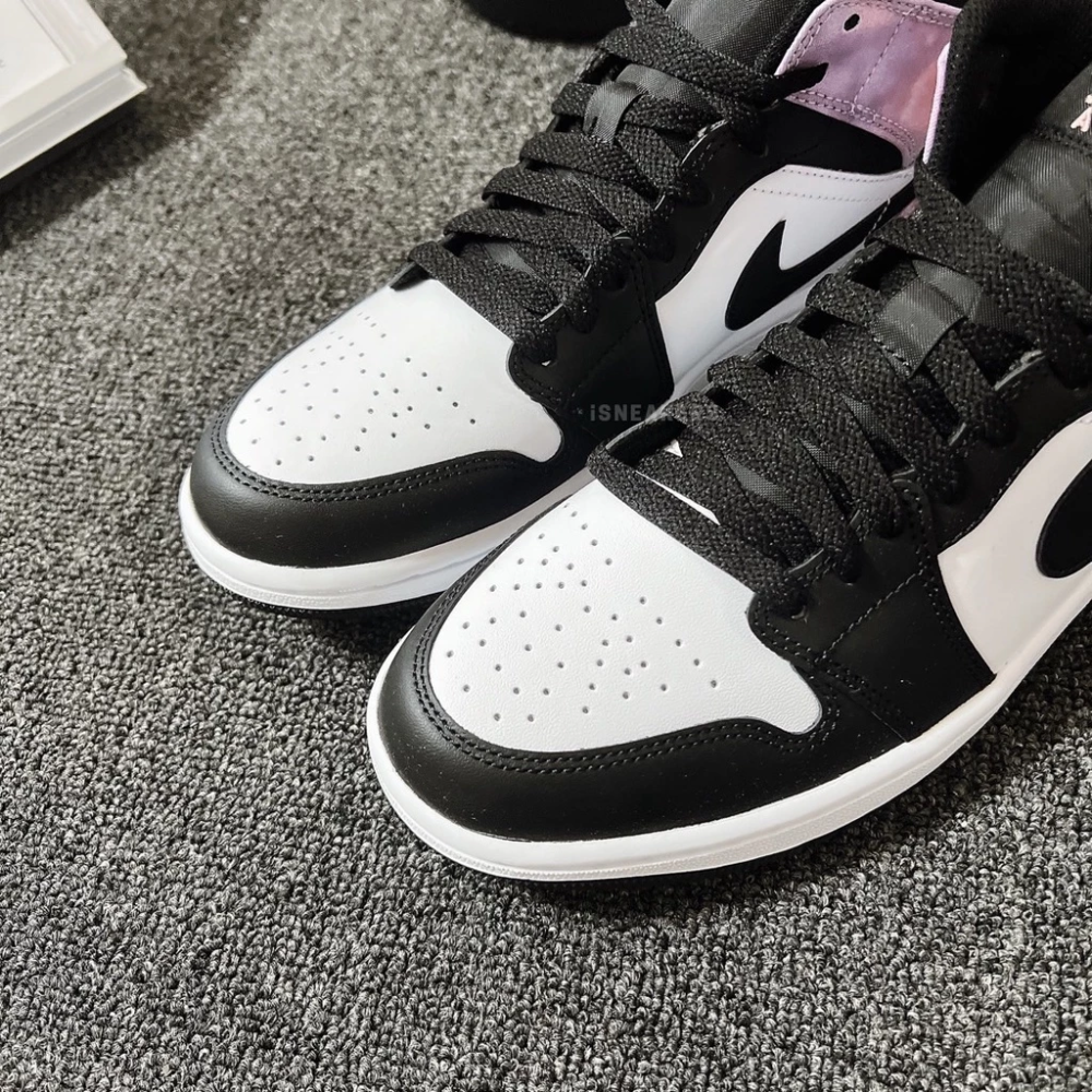 Air Jordan 1 Mid 黑白粉紫 星空渲染 DM1200-001 大童DM6216-001-細節圖4