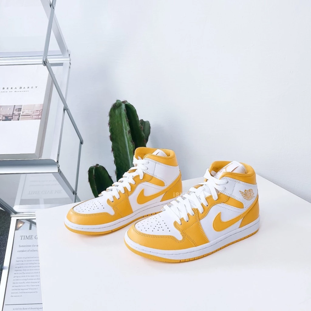 Air Jordan 1 University Gold 金黃 白黃 女款 BQ6472-117-細節圖2