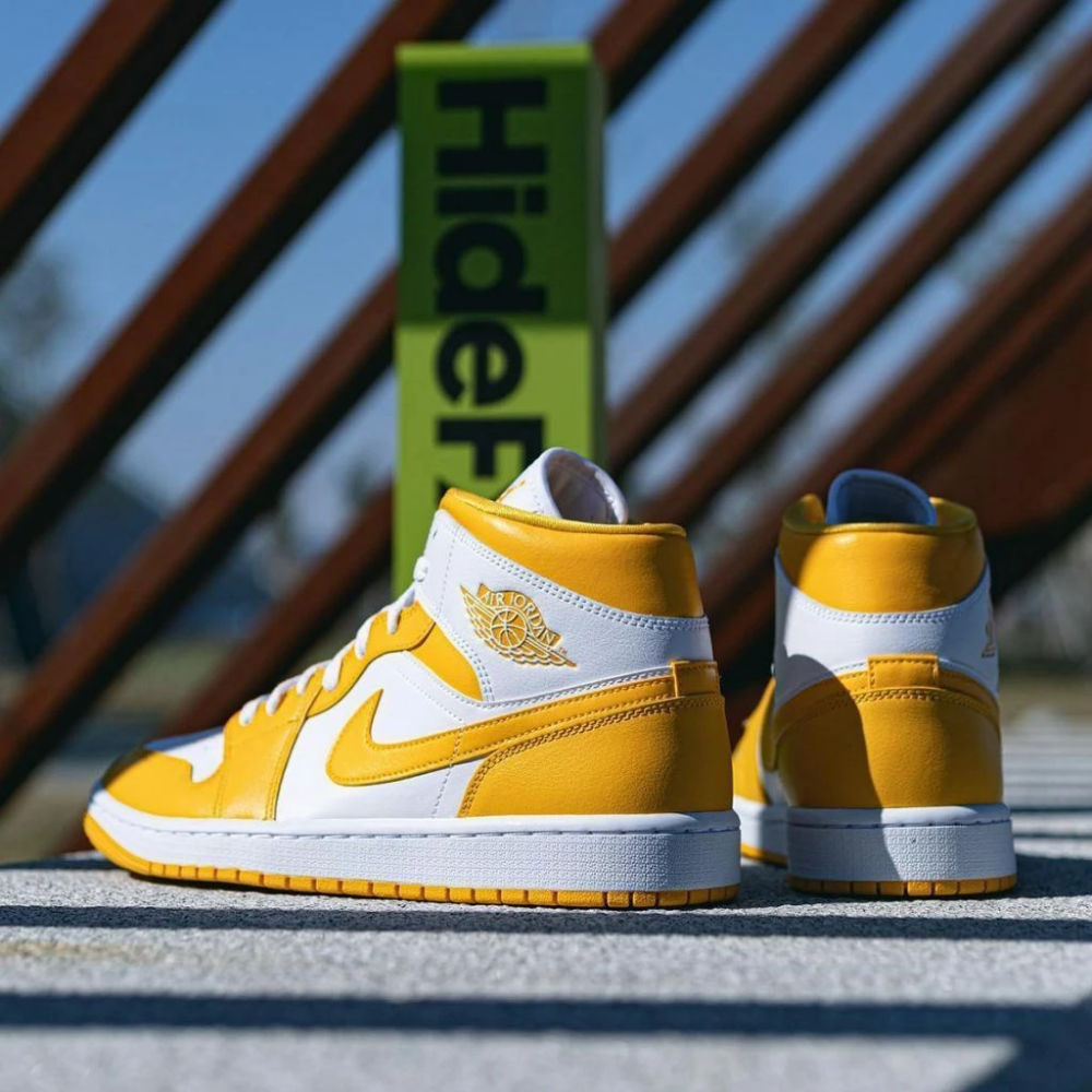 Air Jordan 1 University Gold 金黃 白黃 女款 BQ6472-117-細節圖6