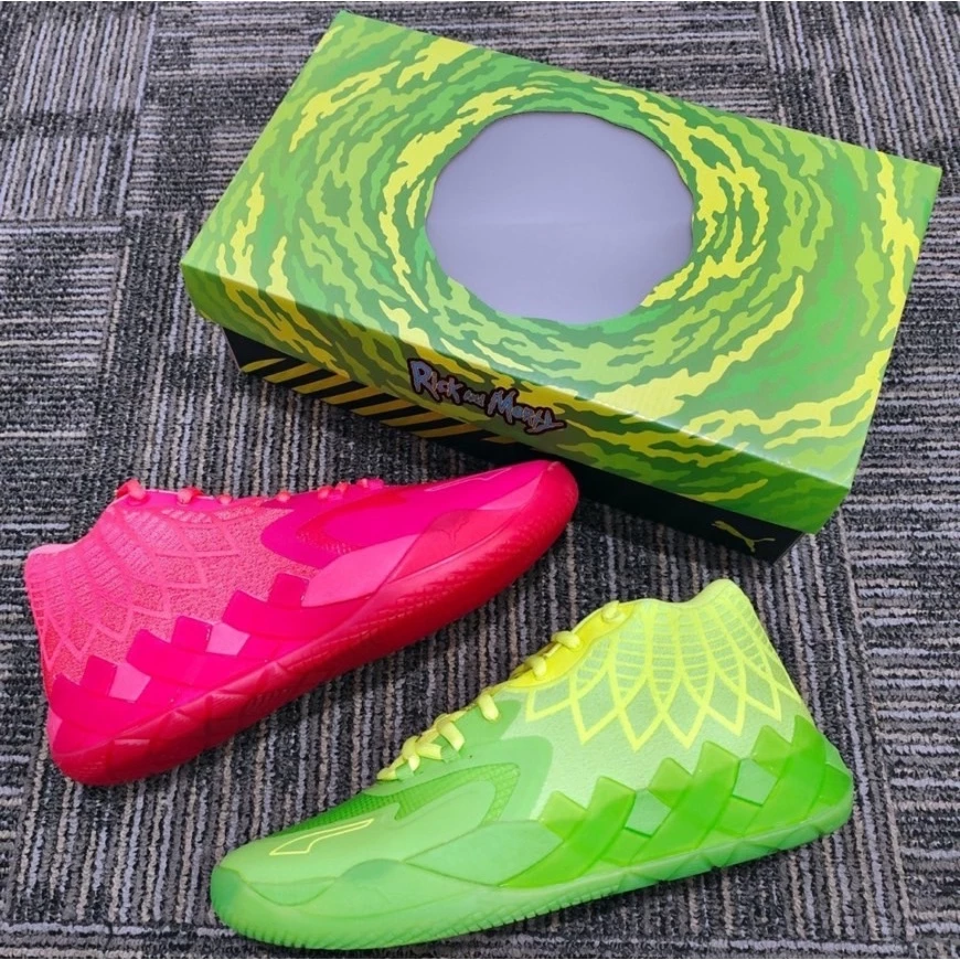 RICK&MORTY x PUMA MB.01 紅綠鴛鴦 藍球鞋 376682-01 拉梅洛鮑爾-規格圖5